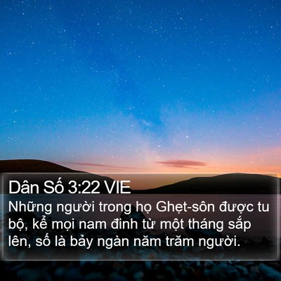 Dân Số 3:22 VIE Bible Verse Image