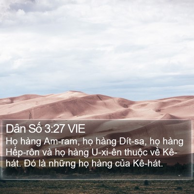 Dân Số 3:27 VIE Bible Verse Image