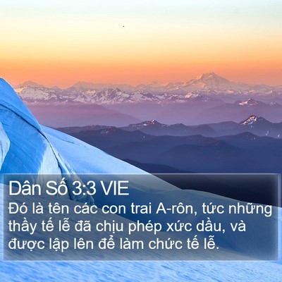 Dân Số 3:3 VIE Bible Verse Image