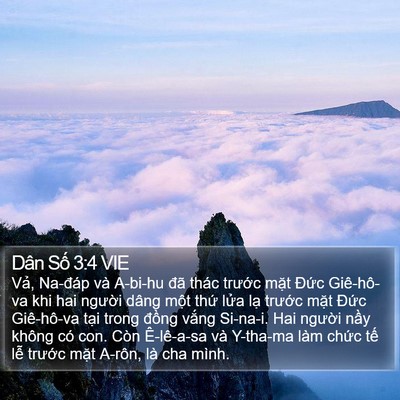 Dân Số 3:4 VIE Bible Verse Image