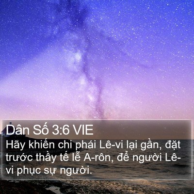 Dân Số 3:6 VIE Bible Verse Image