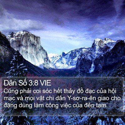 Dân Số 3:8 VIE Bible Verse Image