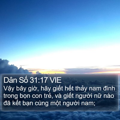 Dân Số 31:17 VIE Bible Verse Image