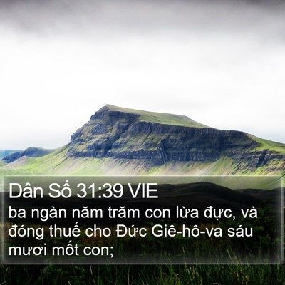 Dân Số 31:39 VIE Bible Verse Image