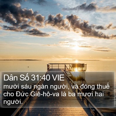 Dân Số 31:40 VIE Bible Verse Image
