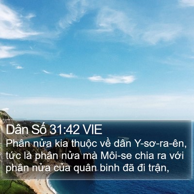 Dân Số 31:42 VIE Bible Verse Image