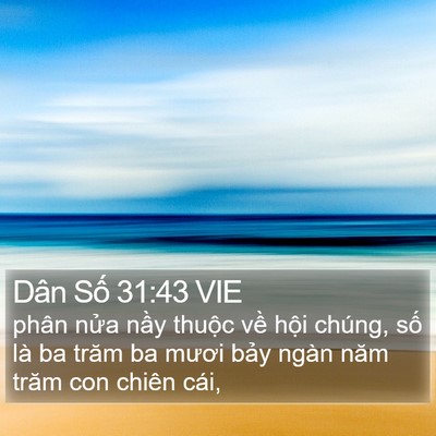 Dân Số 31:43 VIE Bible Verse Image