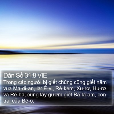 Dân Số 31:8 VIE Bible Verse Image