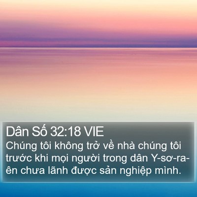 Dân Số 32:18 VIE Bible Verse Image
