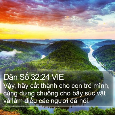 Dân Số 32:24 VIE Bible Verse Image
