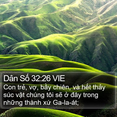 Dân Số 32:26 VIE Bible Verse Image