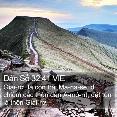 Dân Số 32:41 VIE Bible Verse Image