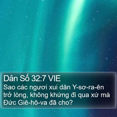 Dân Số 32:7 VIE Bible Verse Image