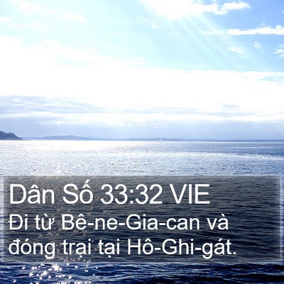 Dân Số 33:32 VIE Bible Verse Image
