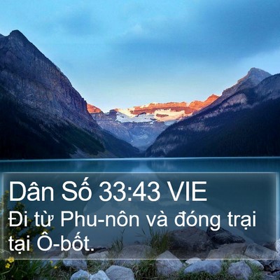 Dân Số 33:43 VIE Bible Verse Image