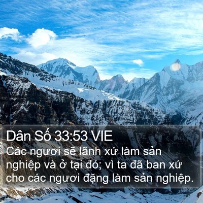Dân Số 33:53 VIE Bible Verse Image