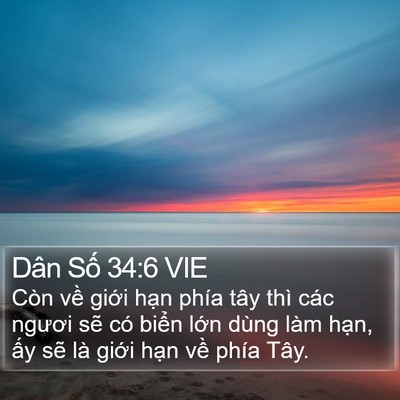 Dân Số 34:6 VIE Bible Verse Image