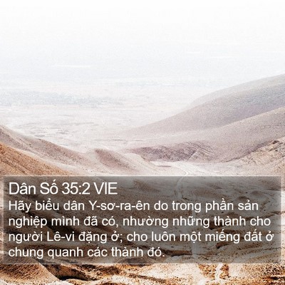 Dân Số 35:2 VIE Bible Verse Image