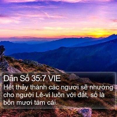 Dân Số 35:7 VIE Bible Verse Image