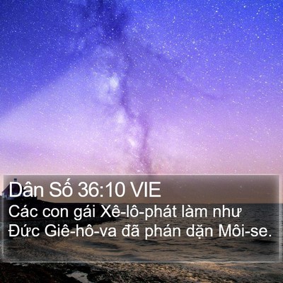 Dân Số 36:10 VIE Bible Verse Image