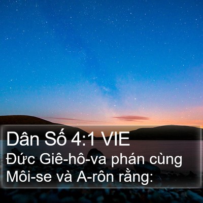 Dân Số 4:1 VIE Bible Verse Image