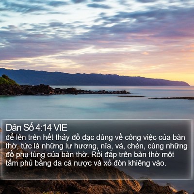 Dân Số 4:14 VIE Bible Verse Image