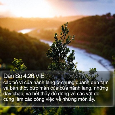 Dân Số 4:26 VIE Bible Verse Image