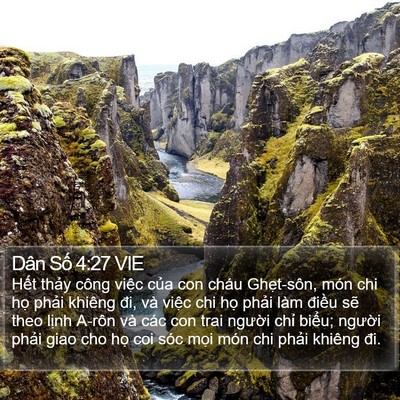 Dân Số 4:27 VIE Bible Verse Image