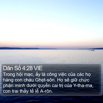 Dân Số 4:28 VIE Bible Verse Image