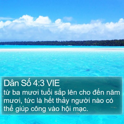 Dân Số 4:3 VIE Bible Verse Image