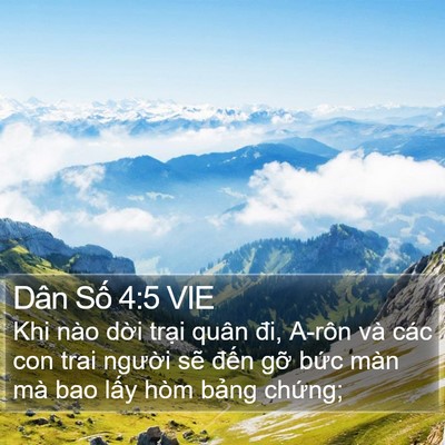 Dân Số 4:5 VIE Bible Verse Image