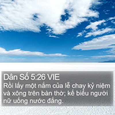 Dân Số 5:26 VIE Bible Verse Image