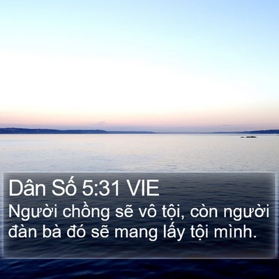 Dân Số 5:31 VIE Bible Verse Image