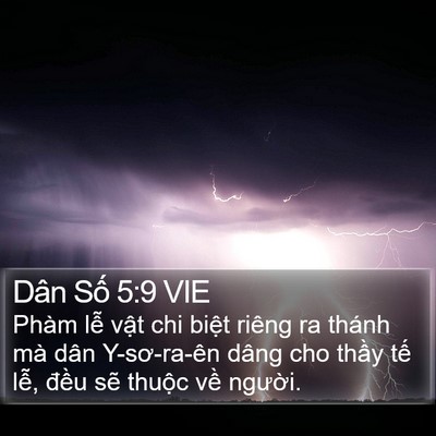 Dân Số 5:9 VIE Bible Verse Image