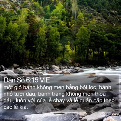 Dân Số 6:15 VIE Bible Verse Image