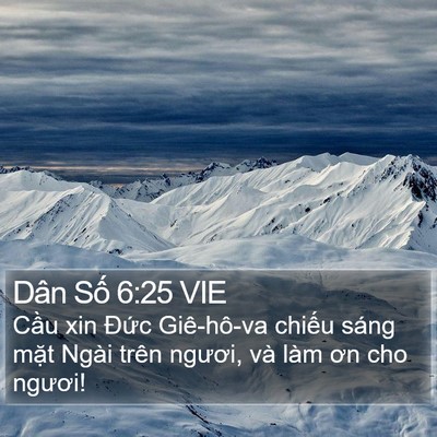Dân Số 6:25 VIE Bible Verse Image