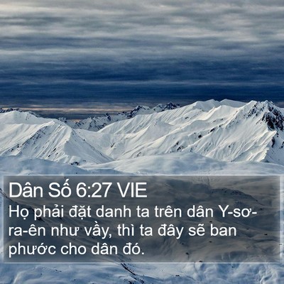 Dân Số 6:27 VIE Bible Verse Image