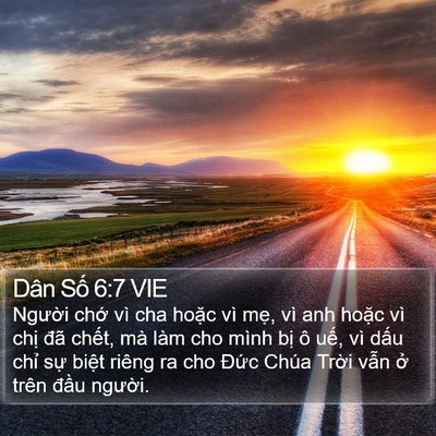 Dân Số 6:7 VIE Bible Verse Image