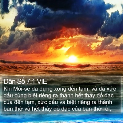 Dân Số 7:1 VIE Bible Verse Image
