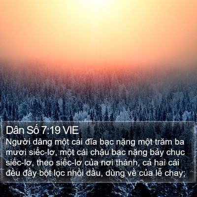 Dân Số 7:19 VIE Bible Verse Image