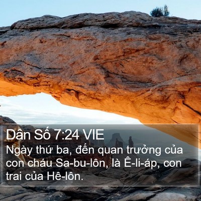 Dân Số 7:24 VIE Bible Verse Image