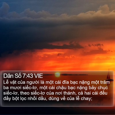Dân Số 7:43 VIE Bible Verse Image