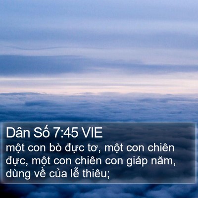 Dân Số 7:45 VIE Bible Verse Image