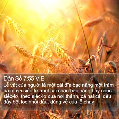Dân Số 7:55 VIE Bible Verse Image