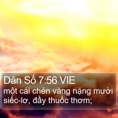 Dân Số 7:56 VIE Bible Verse Image