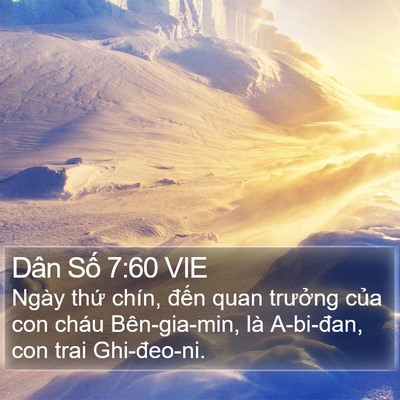 Dân Số 7:60 VIE Bible Verse Image