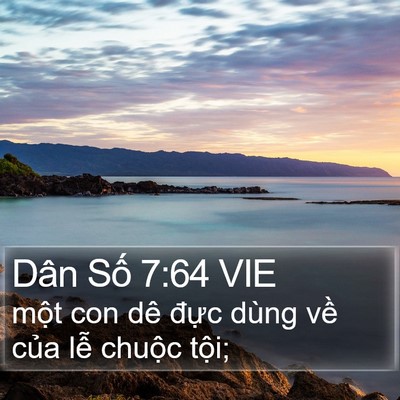 Dân Số 7:64 VIE Bible Verse Image