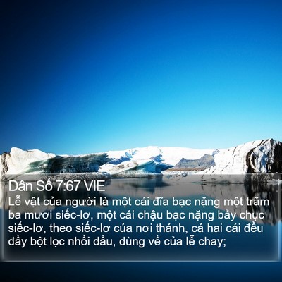 Dân Số 7:67 VIE Bible Verse Image