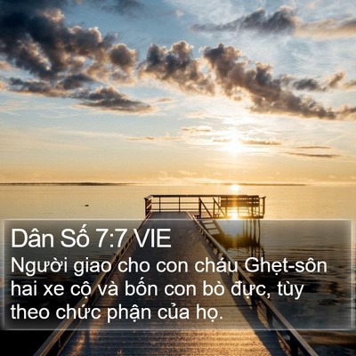 Dân Số 7:7 VIE Bible Verse Image