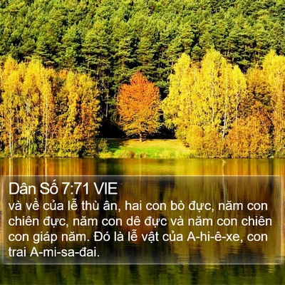 Dân Số 7:71 VIE Bible Verse Image